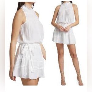 Ramy Brook NWT Flynn Ivory Smocked Mini Dress | Size MEDIUM